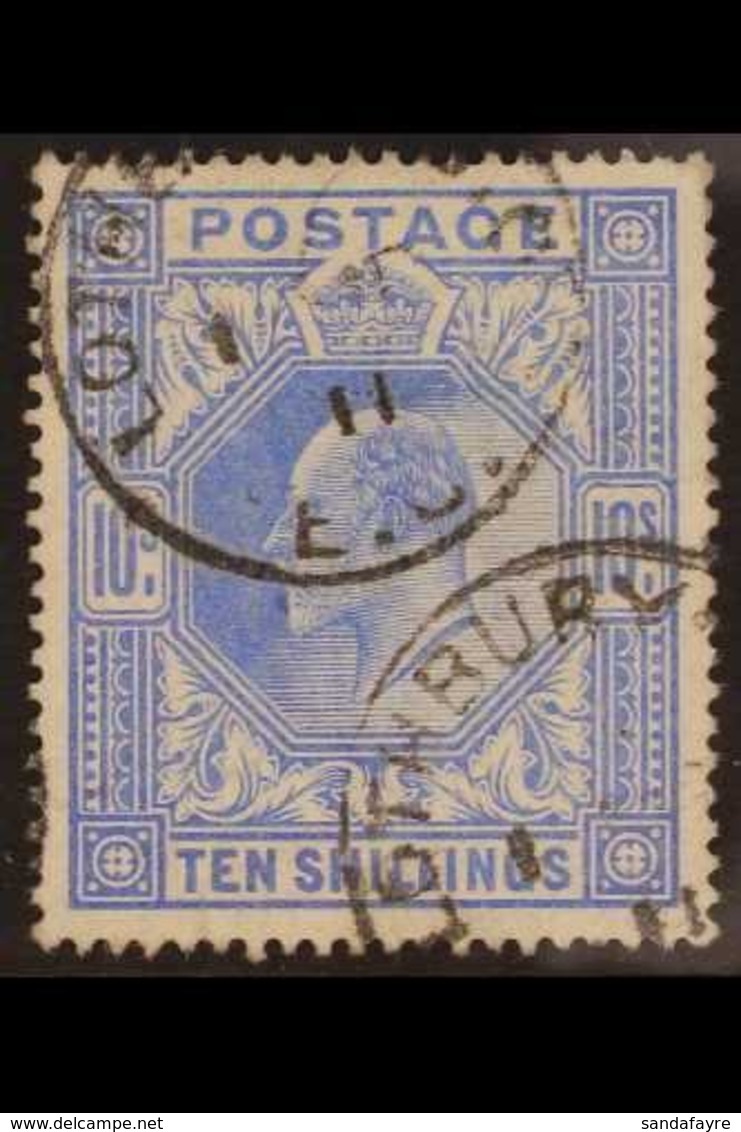 1911-12  10s Ultramarine De La Rue, SG 265, Very Fine Used With Two (ist March) Lothbury London Cds. Lovely! For More Im - Unclassified