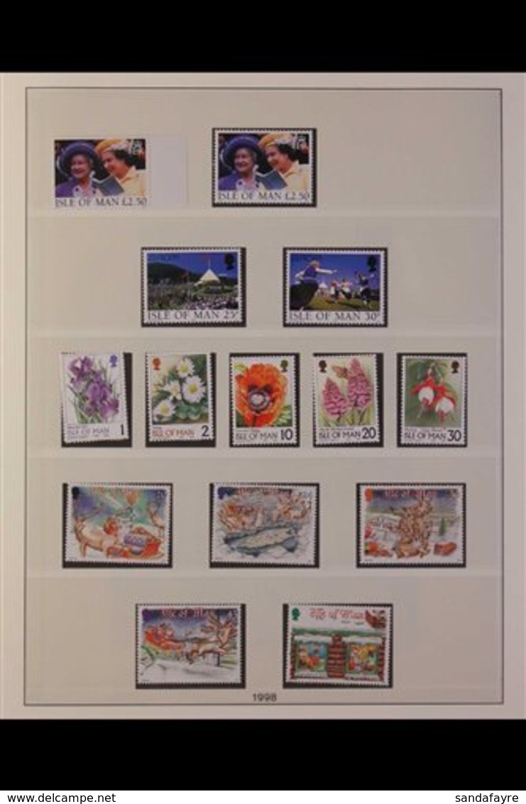 ISLE OF MAN  1998-2006 COMPLETE NEVER HINGED MINT COLLECTION Presented In A Lindner Hingeless Album With Matching Slipca - Other & Unclassified