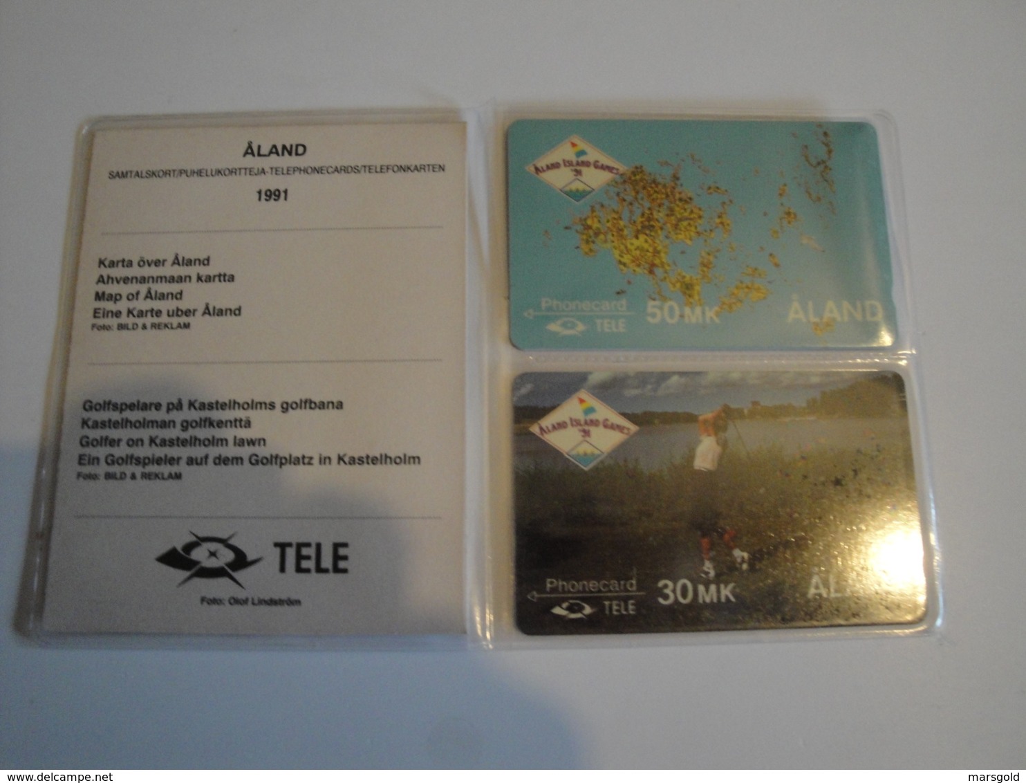 2 Phonecards From Aland - In Folder - Aland