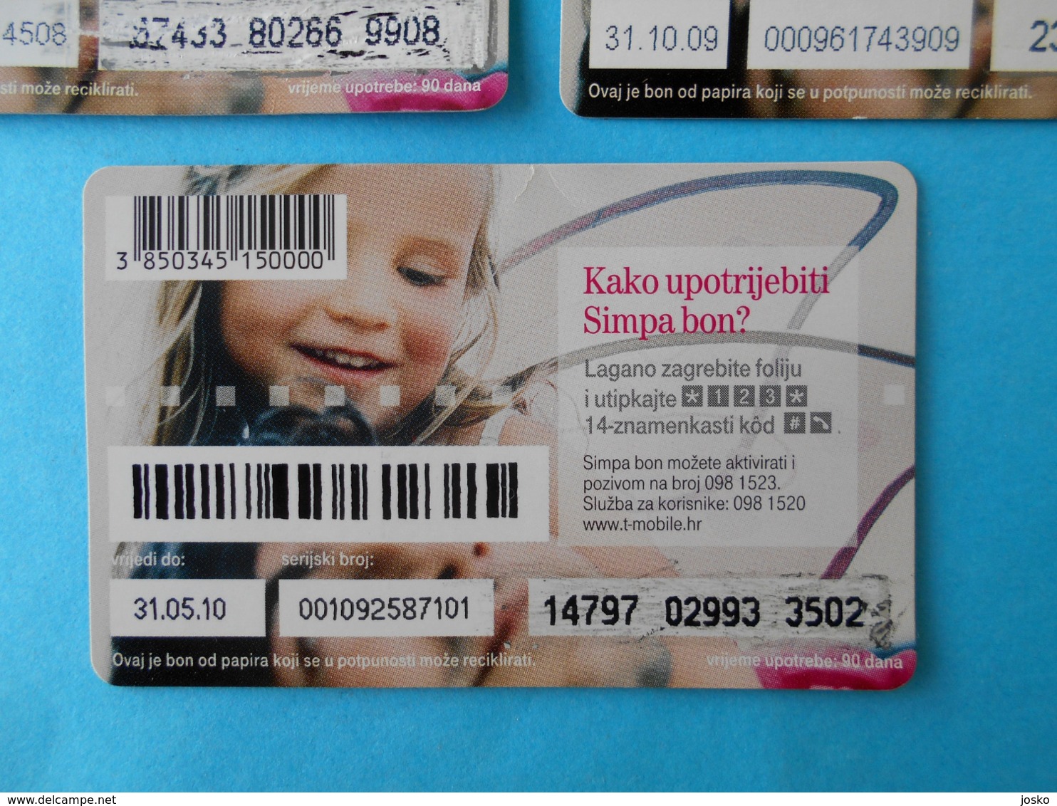 T-mobile ... Simpa Bon - 50. Kn  * Croatia * Lot Of 9. Different Cards With Different Expiry Date Or Font - Kroatien