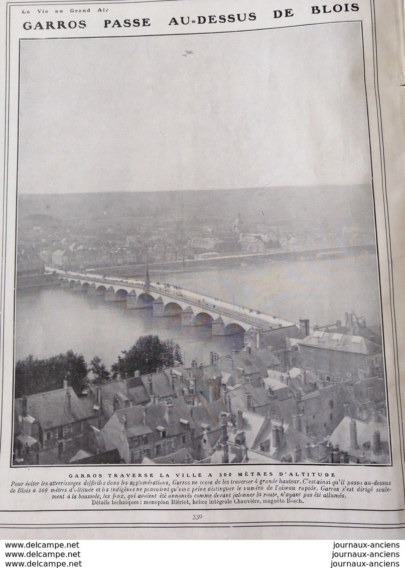 1911 AVIATION - PARIS = MADRID - GARROS VÉDRINES GILBERT BEAUMONT - BLOIS ANGOULÊME - Autres & Non Classés