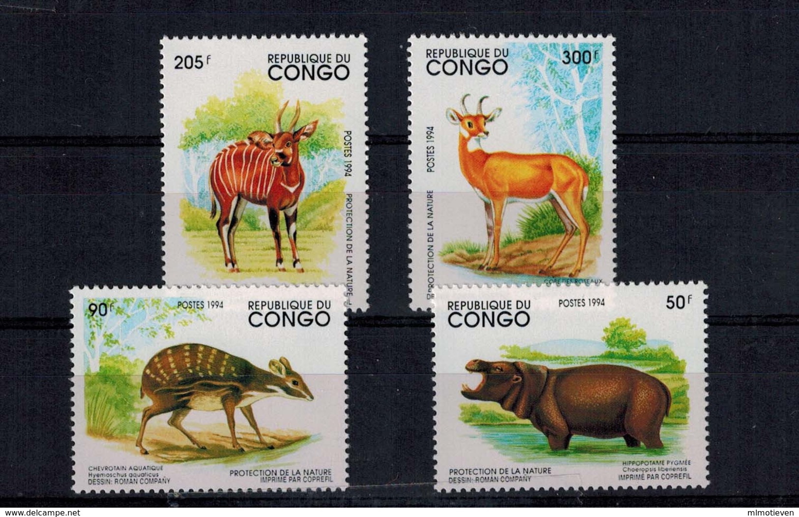 MDA -07102019_0009 MINT ¤ CONGO 1994 KOMPL. SETS ¤ ANIMALS OF THE WORLD - WILDE DIEREN - Game