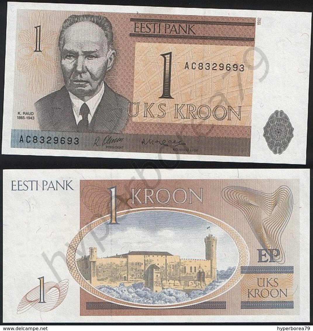 Estonia P 69 - 1 Kroon 1992 - UNC - Estland