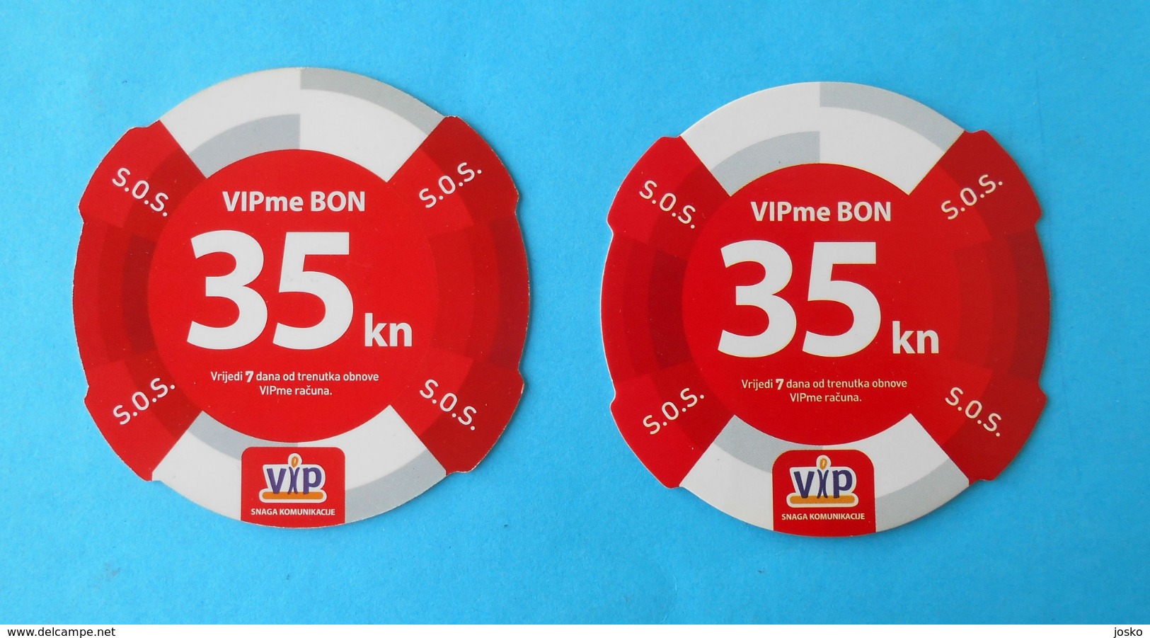 VIP Me Bon - 35. Kn  * Croatia * Lot Of 2. Prepaid Cards With Different Code Font ( 31.12.2007.) - Kroatien