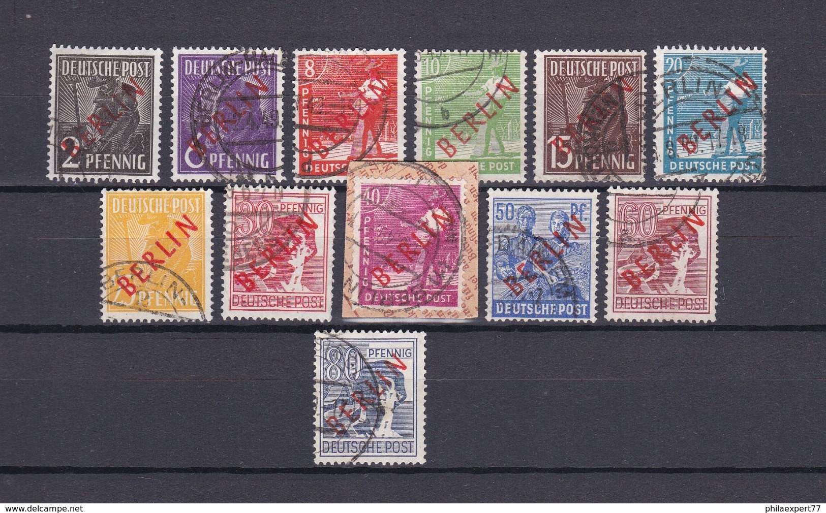 Berlin - 1949 - Michel Nr. 21/32 - Gest. - 70 Euro - Gebraucht