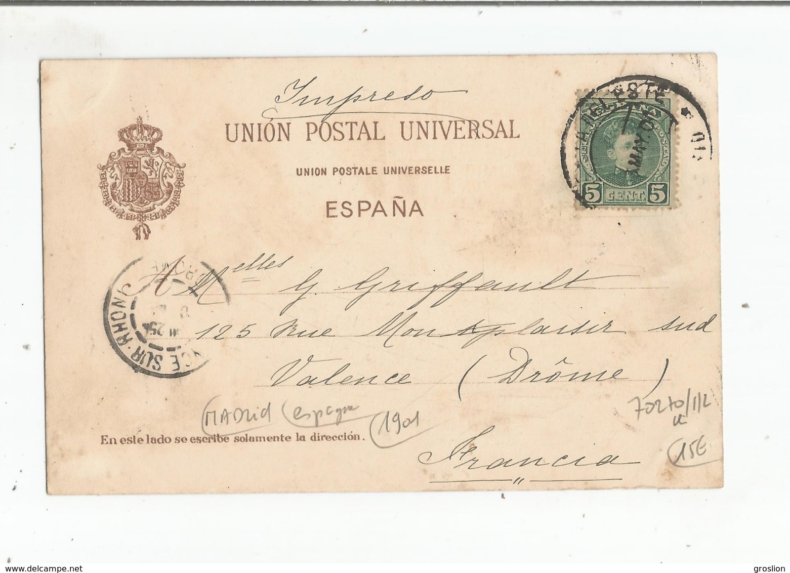 RECUERDO DE MADRID 1901 (BANCO DE ESPANA .OBSERVATORIO ASTRONOMICO.MONUMENTO DE COLON) 397 - Madrid