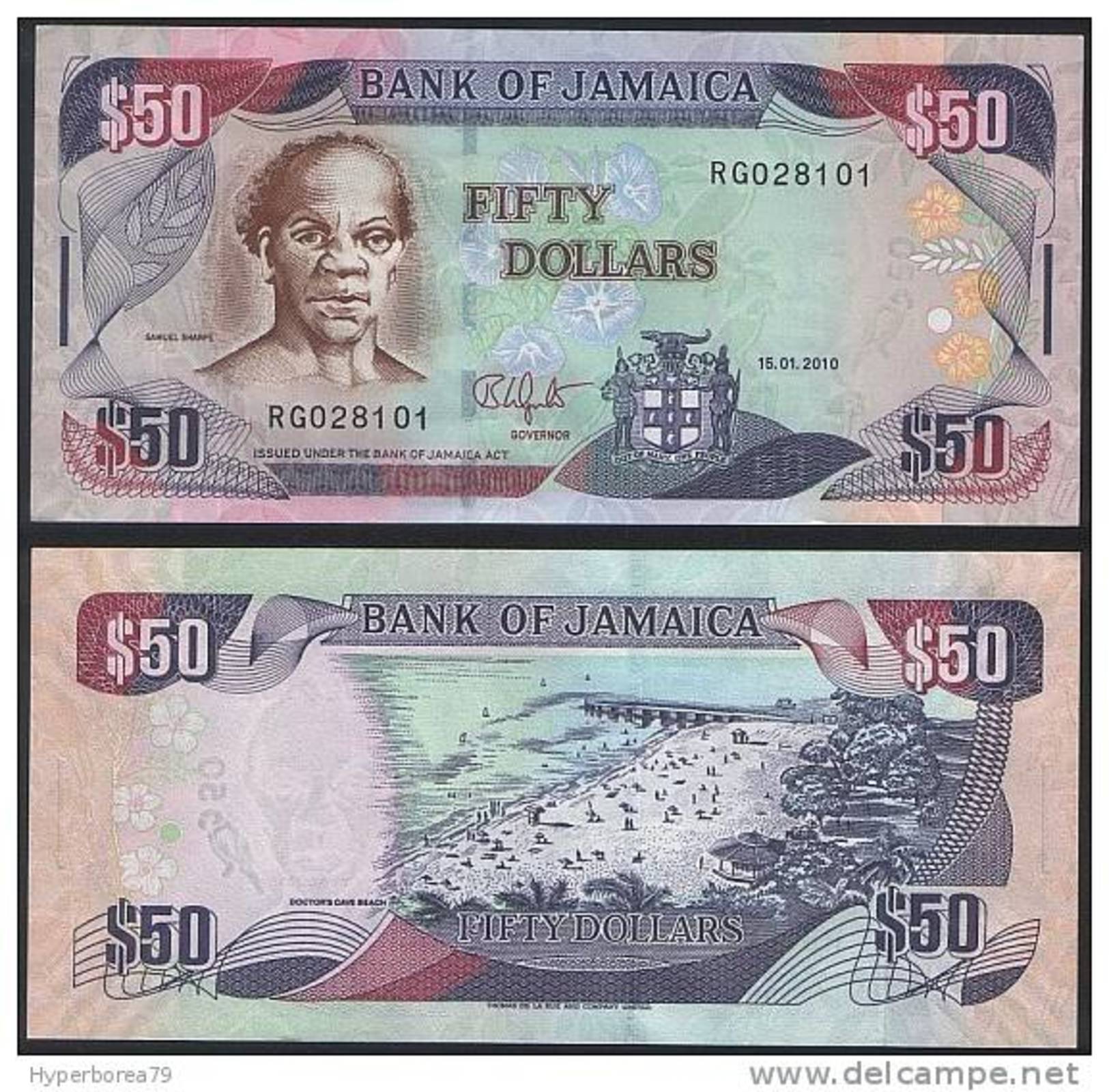 Jamaica P 83 E - 50 Dollars 15.1.2010 - UNC - Giamaica