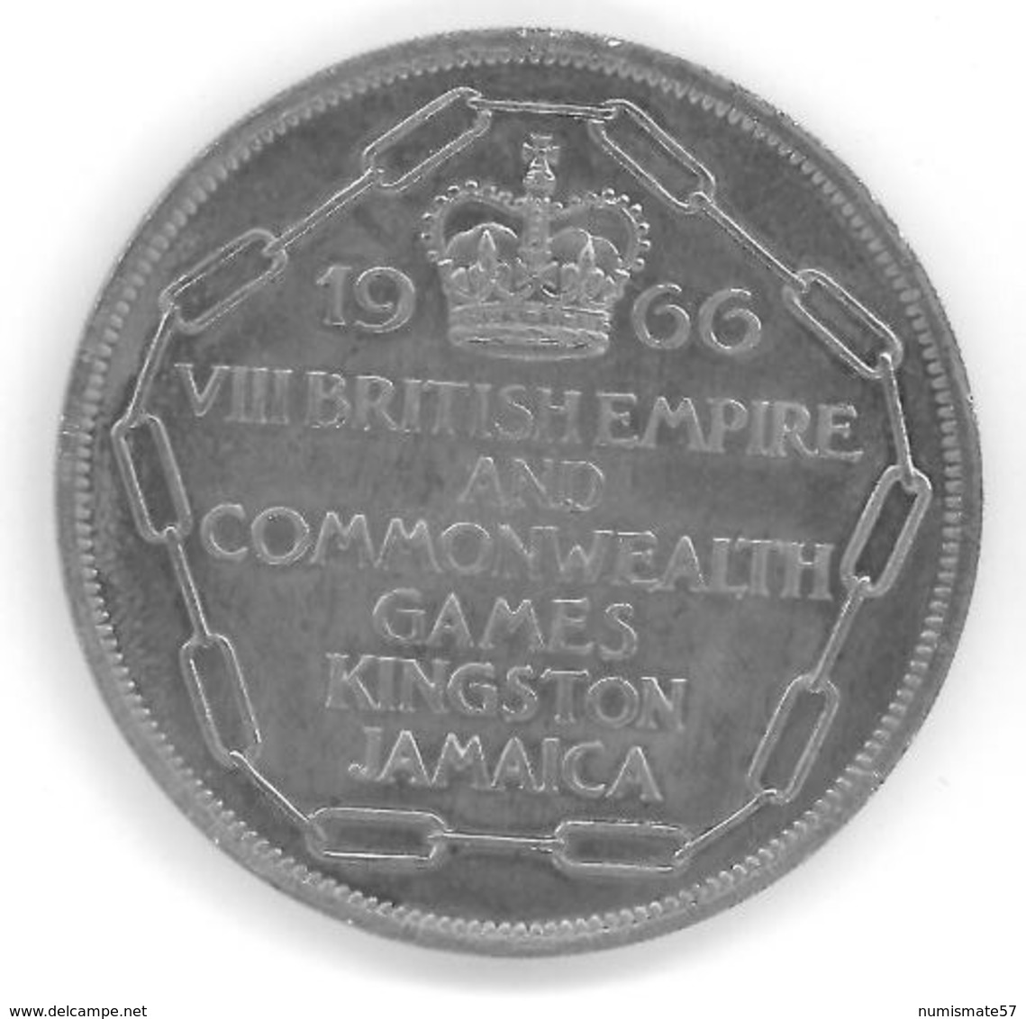 JAMAIQUE - JAMAICA - 5 SHILLINGS 1966 - Jeux Du Commonwealth - Jamaica