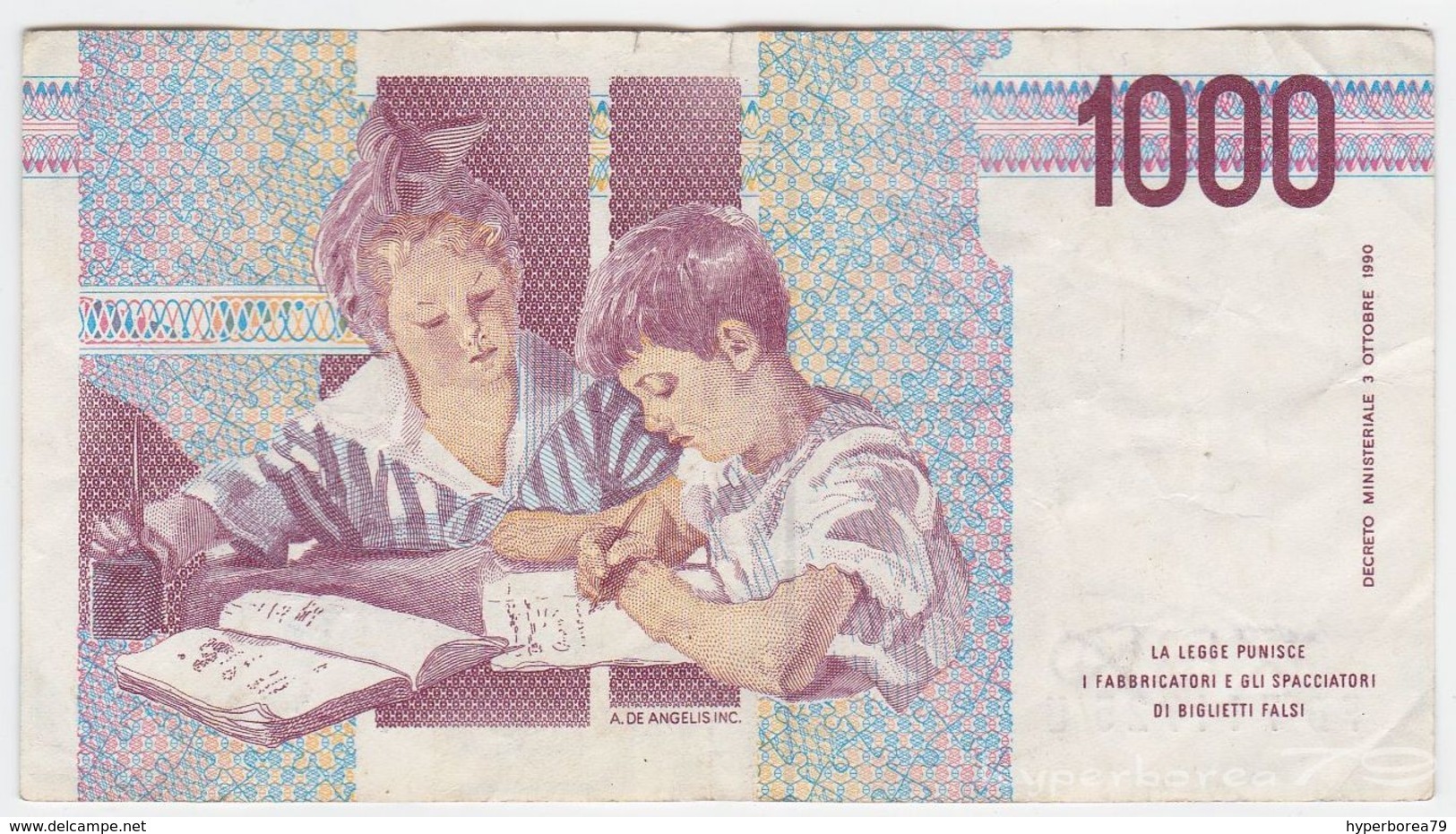 Italy P 114 B - 1000 1.000 Lire 3.10.1990 - VF - 1000 Lire