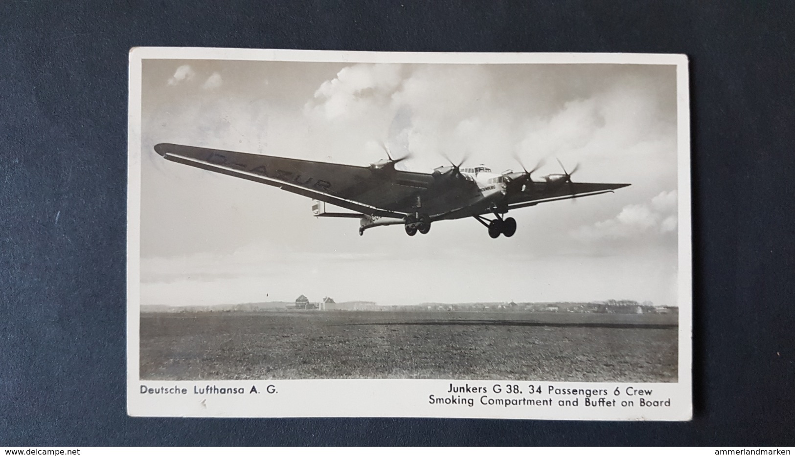 Junkers G38,, Deutsche Lufthansa AG, 34 Passengers 6 Crew, Smoking Compartment And Buffet On Board,  Gelaufen - 1939-1945: 2a Guerra