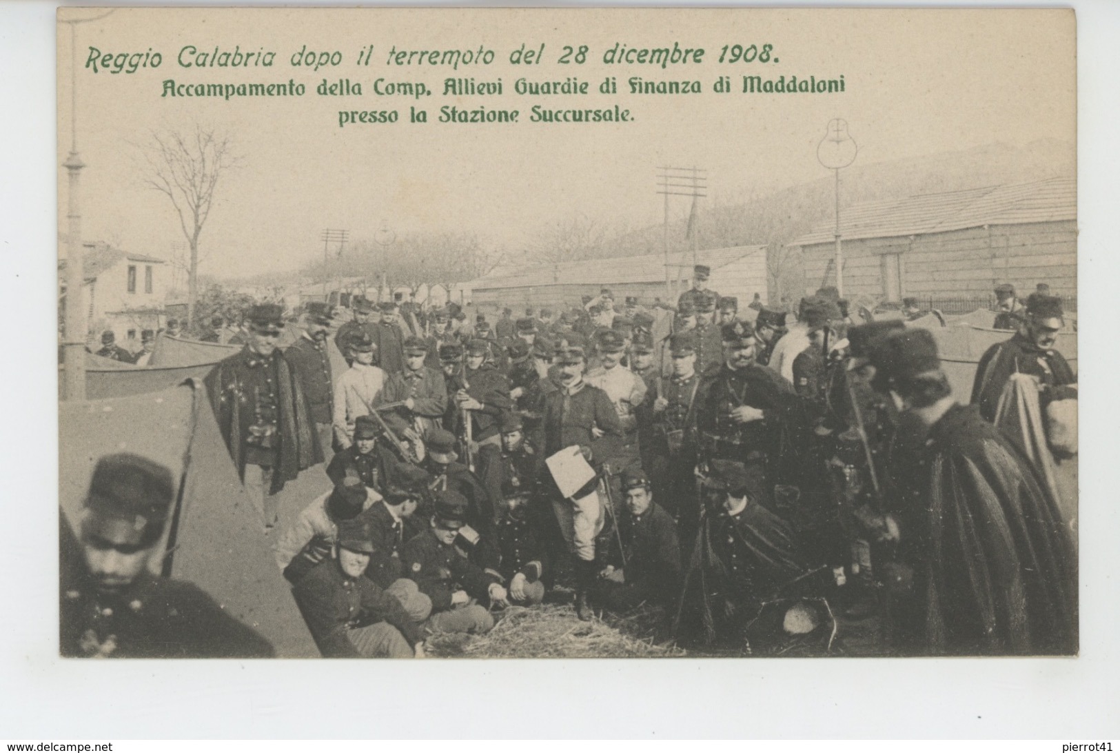 ITALIE - Reggio Calabria Dopo Il Terremoto Del 28 Dicembre 1908 - Accampamento Della Camp. Allievi Guardie Di Finanza .. - Reggio Calabria