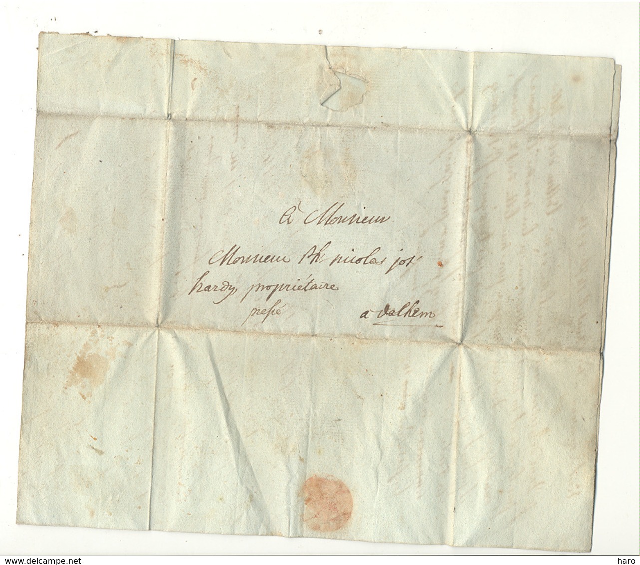 Lettre Précurseur - De Liège Pour Mr. Hardy De DALHEM 1824 - Manuscrits