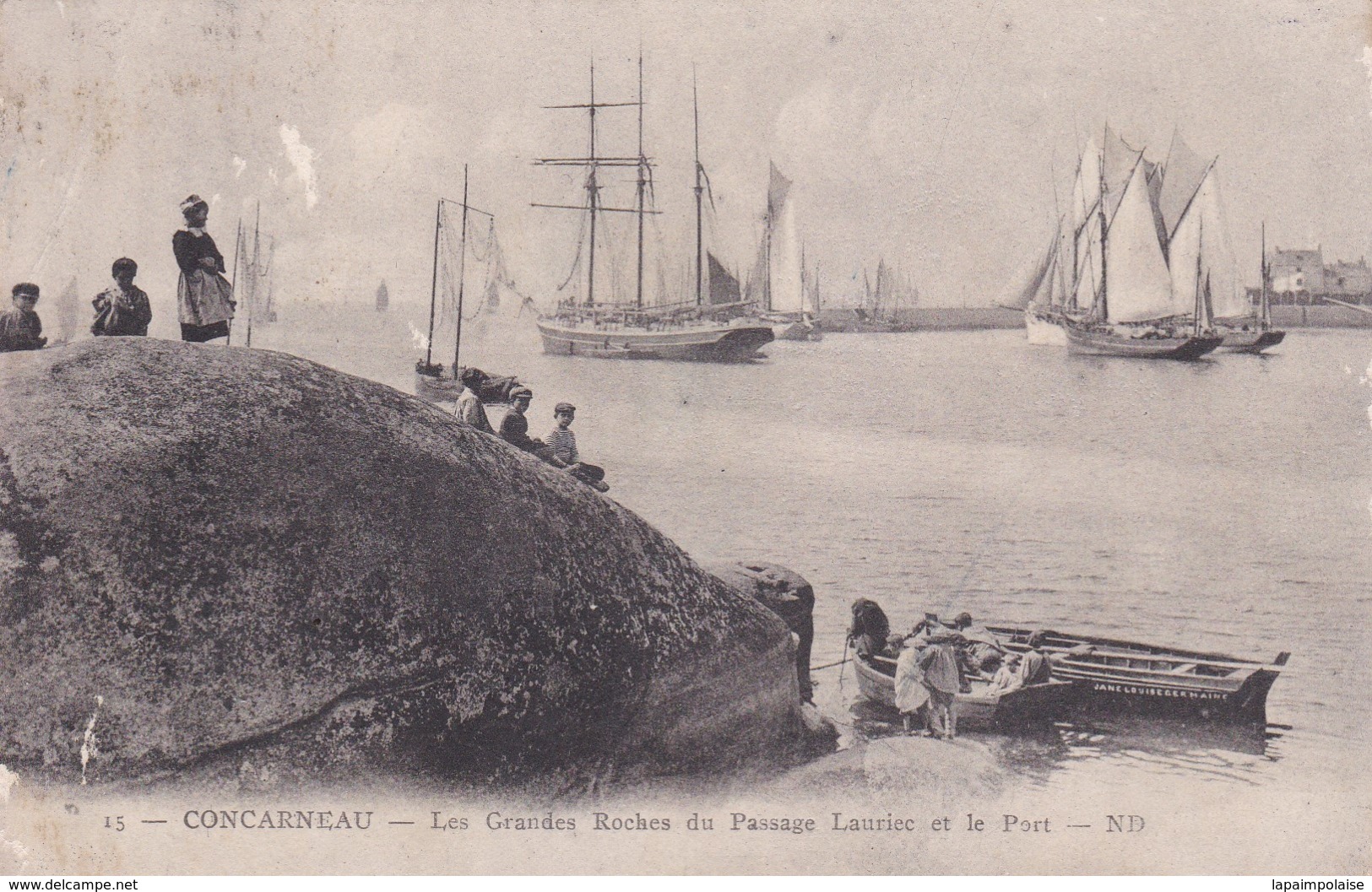 [29] Finistère > Concarneau Les Grandes Roches Du Passage Lauriec Et Le Port - Concarneau