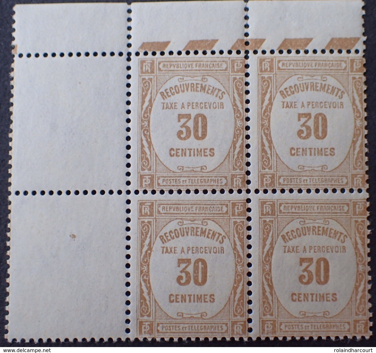 R1615/1236 - 1927 - TIMBRES TAXE - BLOC N°57 TIMBRES NEUFS** CdF - 1859-1959 Mint/hinged