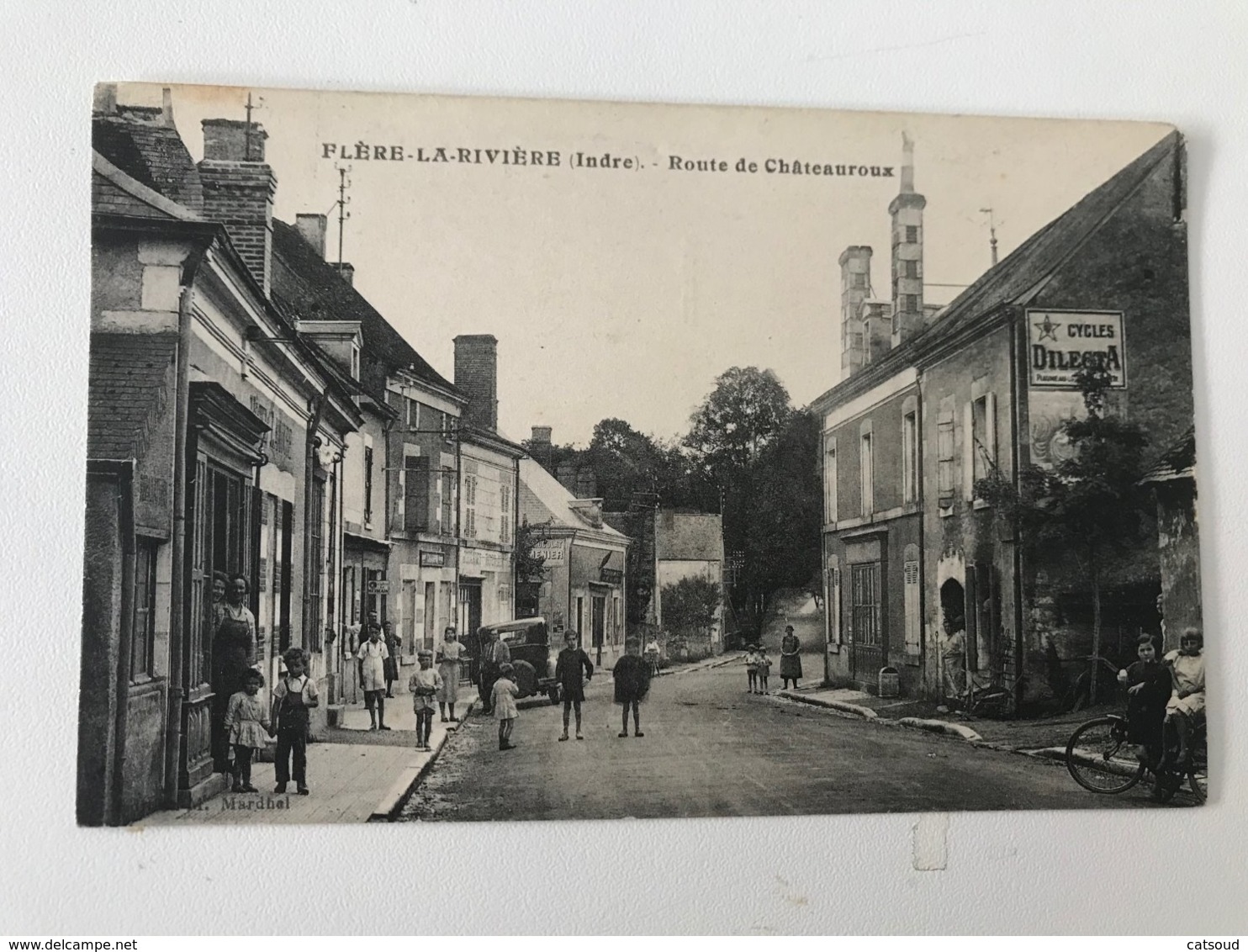 Carte Postale Ancienne FLERE-LA-RIVIERE Route De Châteauroux - Sonstige & Ohne Zuordnung