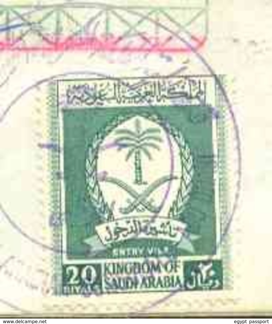 UAE , Egypt, Saudi Arabia and France revenue stamps collection on complete passport - Condition as in Scan