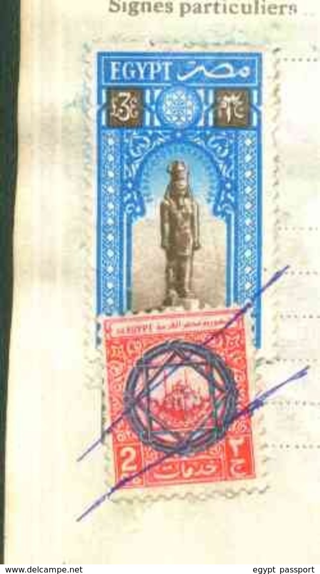 Kuwait and Egypt revenue stamps collection on complete passport - Condition as in Scan