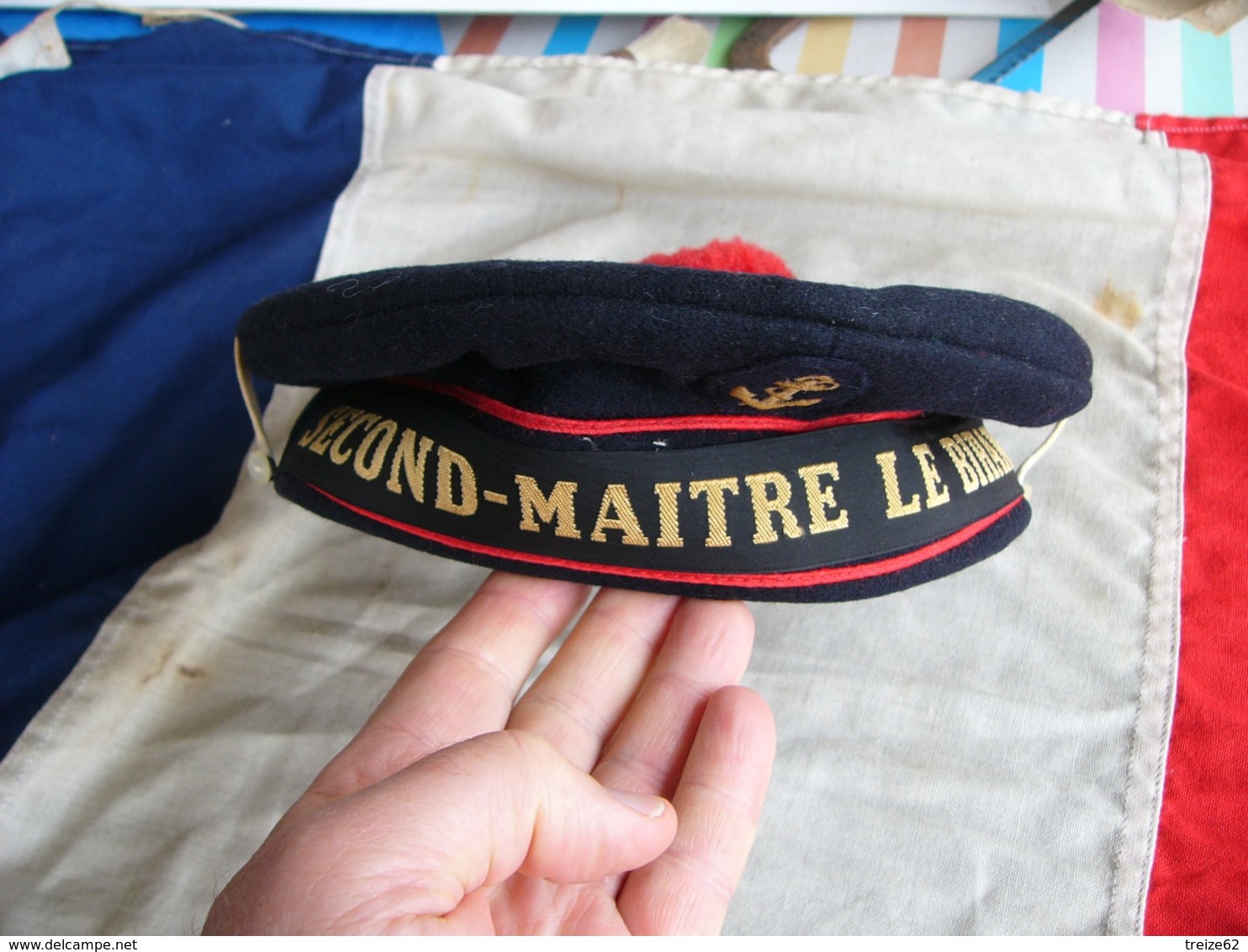 Bachi Navire Second Maître Le Bihan Marine Nationale Taille 56 Objet Obsolète - Cascos