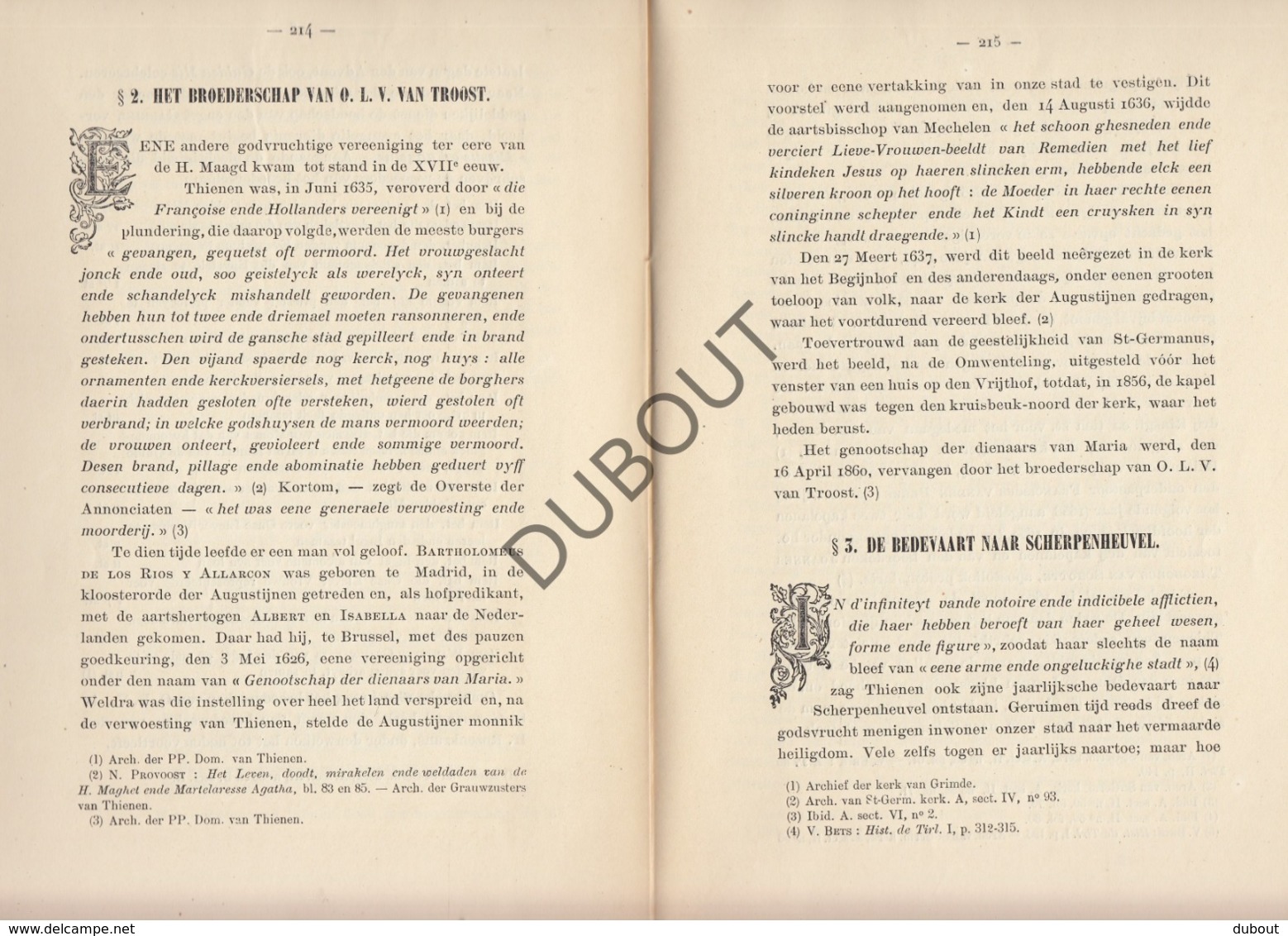 TIENEN/TIRLEMONT Collegiale Kerk Heilige Germanus - F. De Ridder 1906  (R253) - Antique