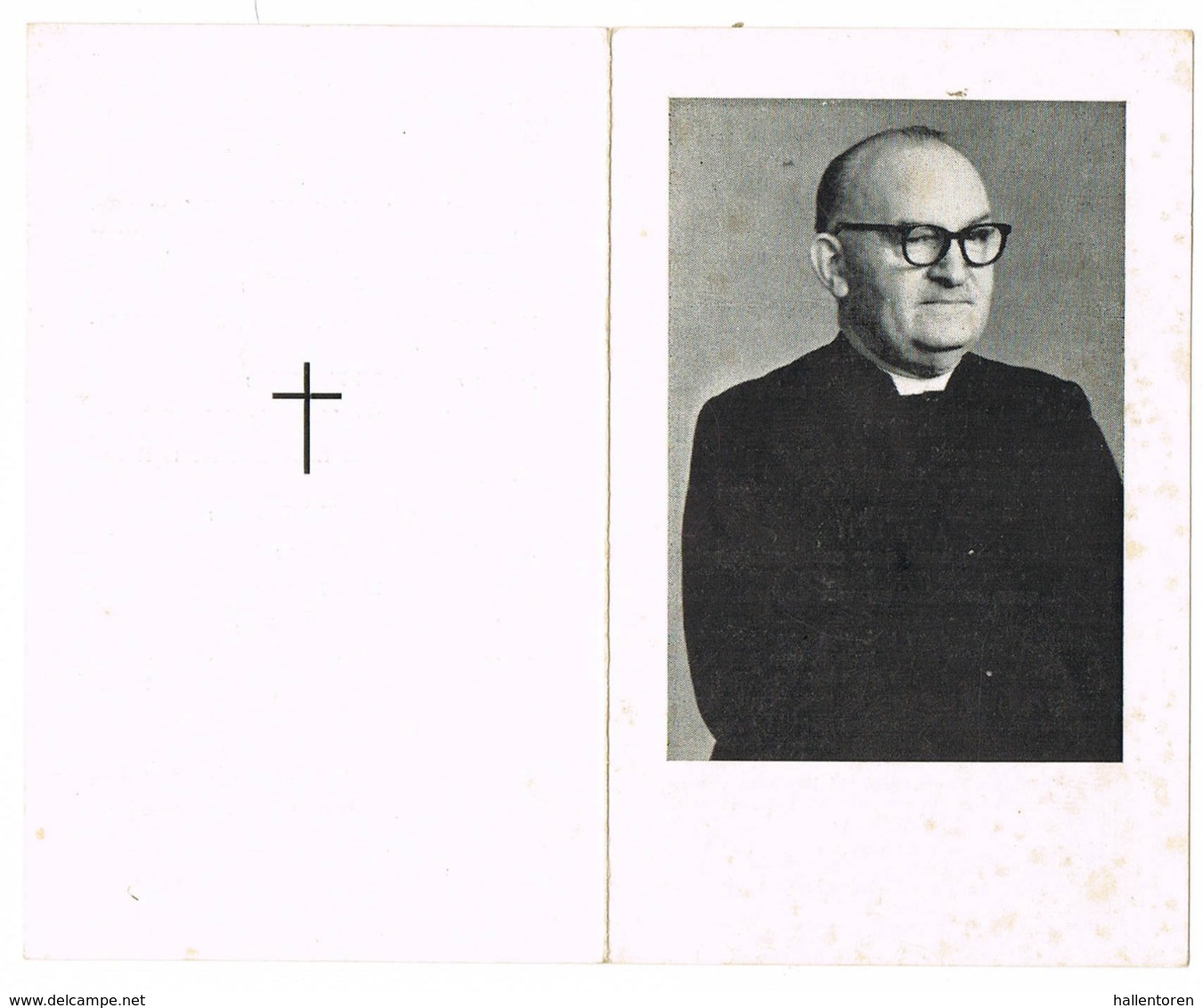 Oostende, Roeselare: 1963: Z.E.H. Karel De Meester - Onderdirecteur HTI Oostende ( 2 Scans) - Images Religieuses