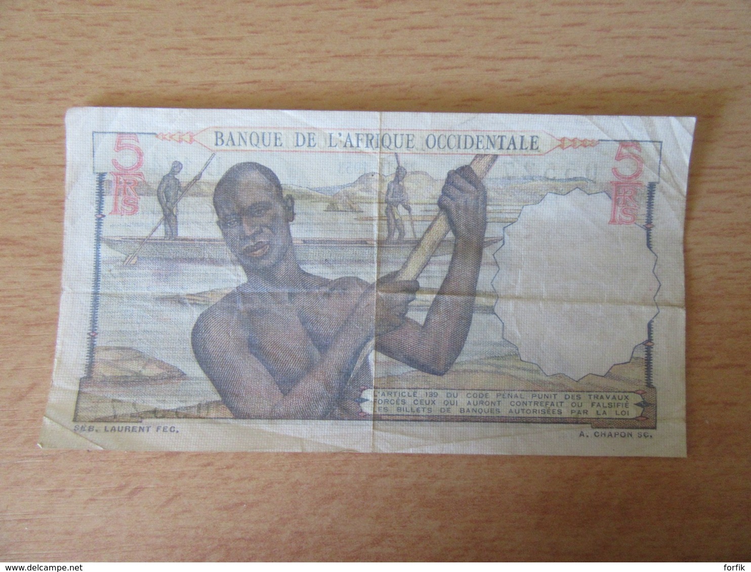 Banque De L'Afrique Occidentale - Billet 5 Francs 21-11-1953 - Alphabet D.174 / 05527 - États D'Afrique De L'Ouest