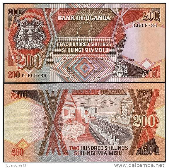 Uganda P 32 B - 200 Shillings 1991 - UNC - Oeganda