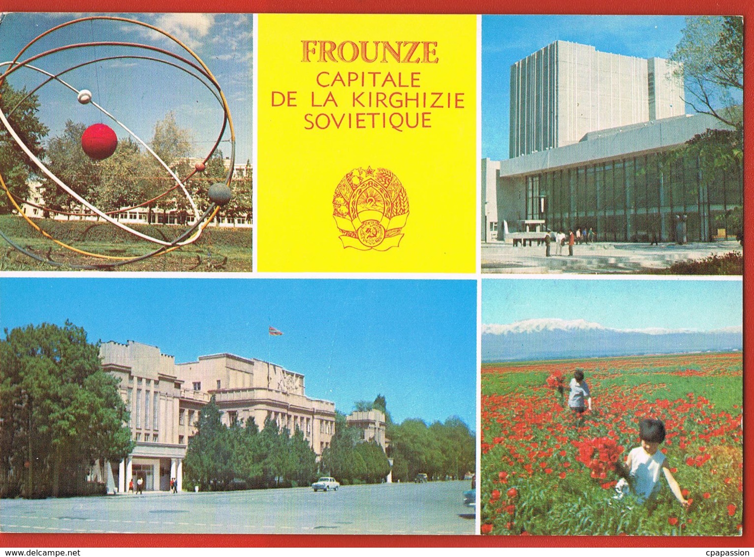 FROUNZE - Capitale De La KIRGHIZIE Soviètique-  KIRGHIZISTAN- Multivues-Scans Recto Verso- PAYPAL FREE - Kyrgyzstan