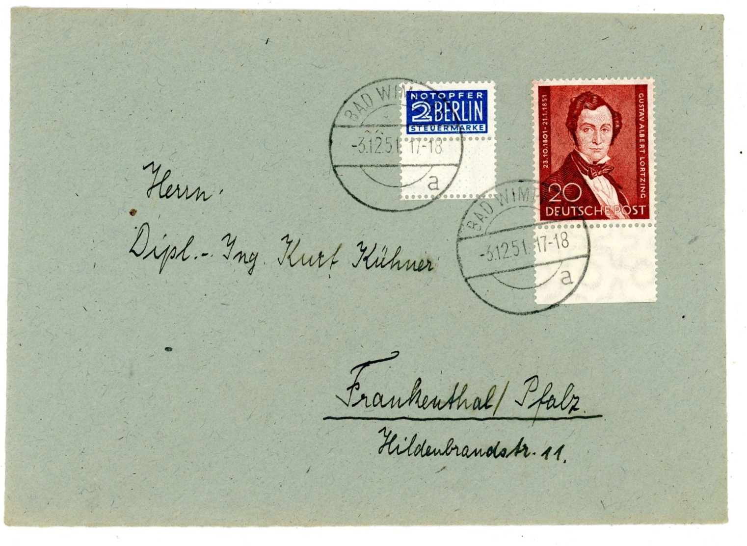 Nr. 74 Vom Unterrand EF Aus Bad Wimpfen - Michel 120 € - Briefe U. Dokumente