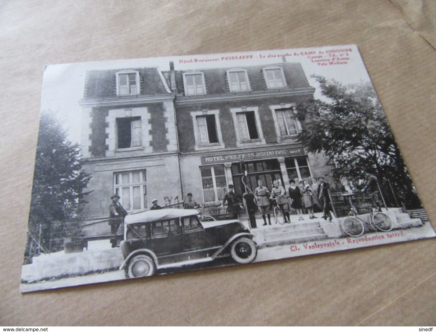 02 SISSONNE Carte Publicitaire Hôtel-Restaurant Félix Puissauve. Le Plus Proche Du Camp  (Aisne), Garage - Sissonne