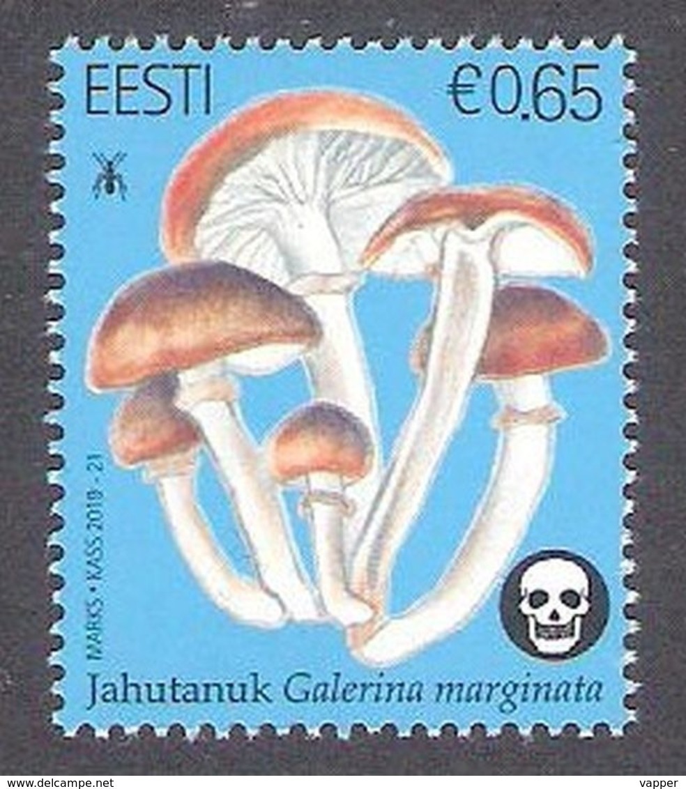 Estonian Mushrooms – The Funeral Bell 2019 Estonia MNH Stamp Mi 963 - Funghi