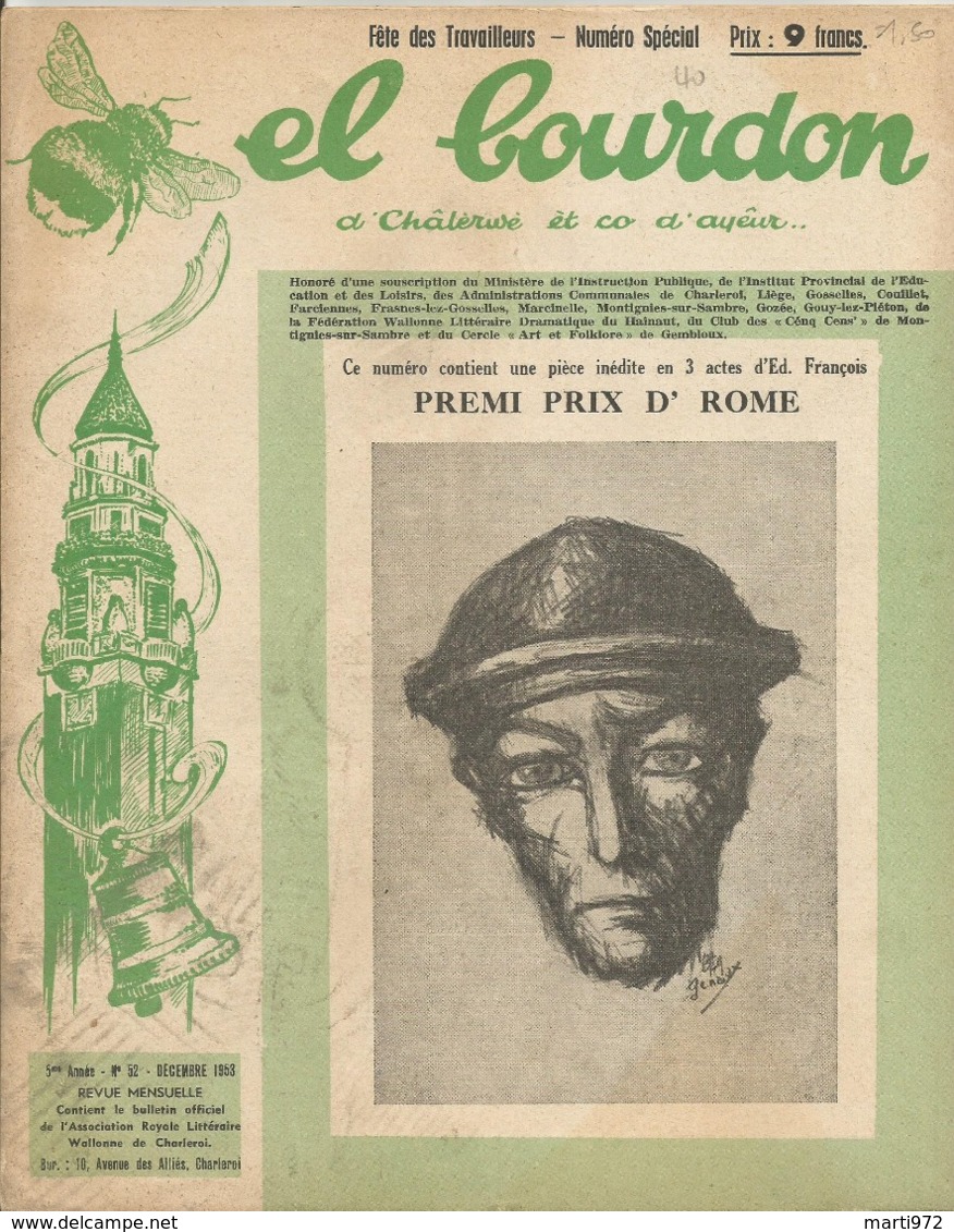 El Bourdon  Lot 18 Revues Anciennes 1952 1966 Patois Charleroi Cazier Marcinelle Régionalisme Carolo - Tourisme & Régions