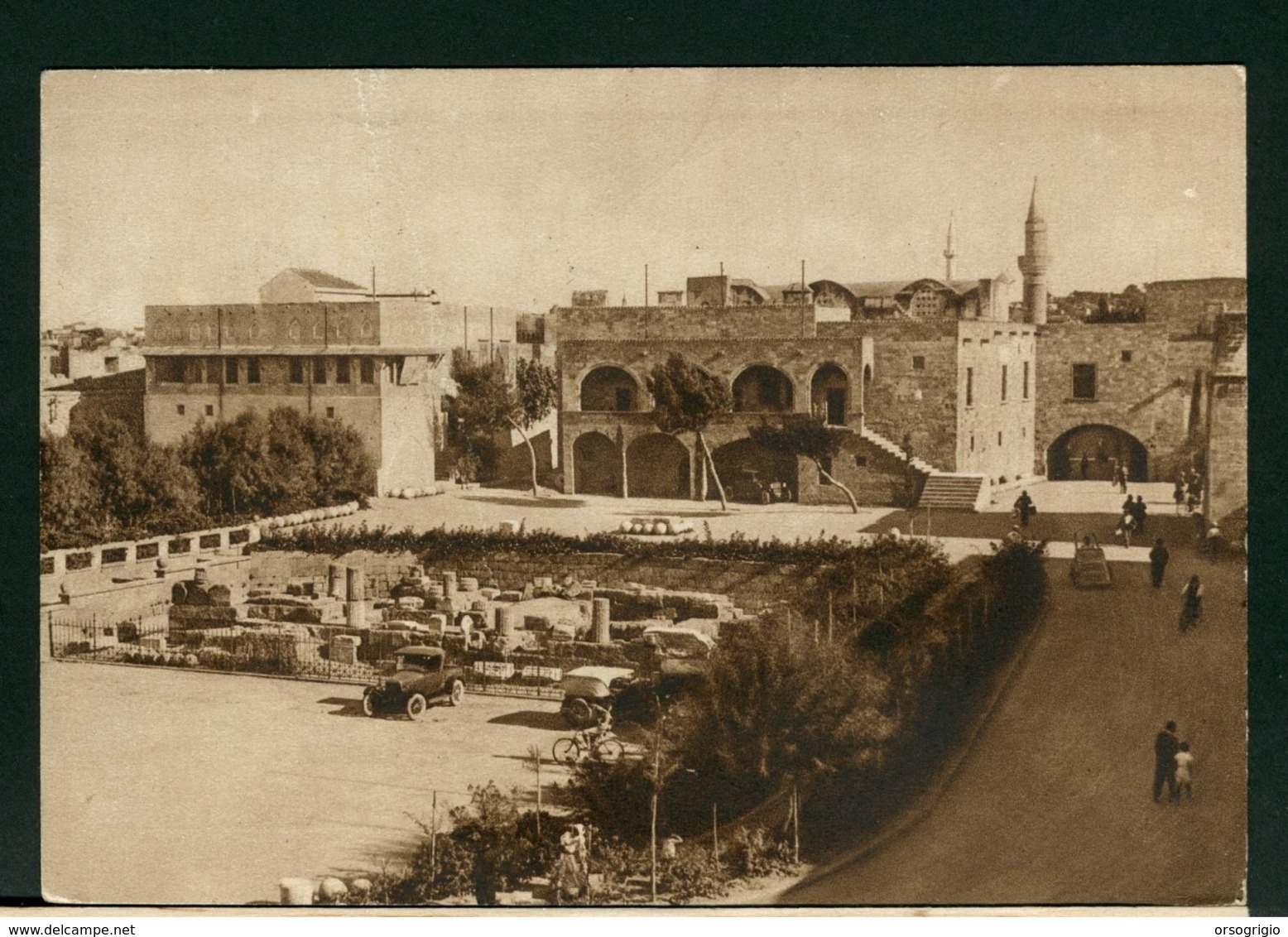 CARTOLINA -  GRECIA - RODI  -  1936 - RODI PIAZZA DELL'ARSENALE - Grecia