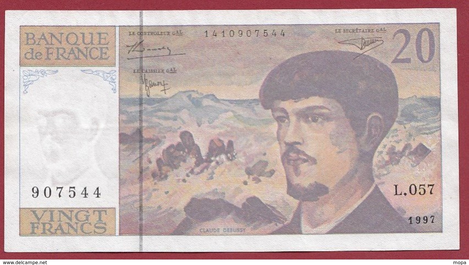 20 Francs "Debussy" 1997 ---VF/SUP----Série -L.057 - 20 F 1980-1997 ''Debussy''