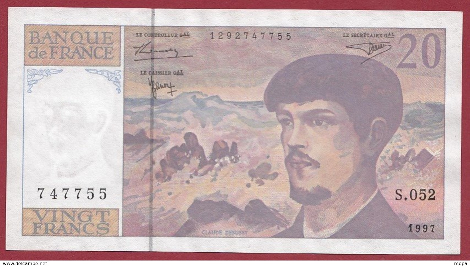 20 Francs "Debussy" 1997 ---VF/SUP----Série -S.052 - 20 F 1980-1997 ''Debussy''