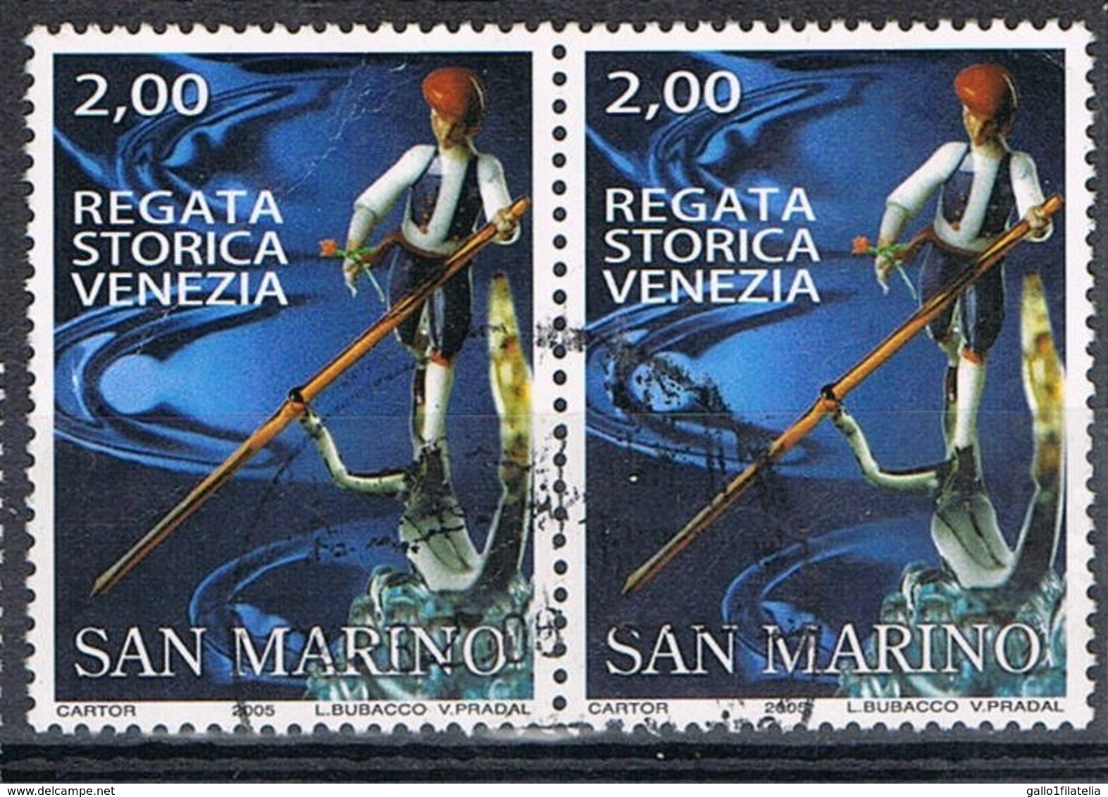 2005 - SAN MARINO - REGATA STORICA DI VENEZIA / HISTORICAL REGATA OF VENICE - USATO / USED - Usati