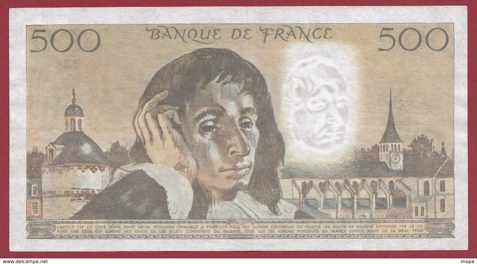 500 Francs "Pascal" Du 04/06/1981.C --VF/SUP--Série -Q.140 - 500 F 1968-1993 ''Pascal''