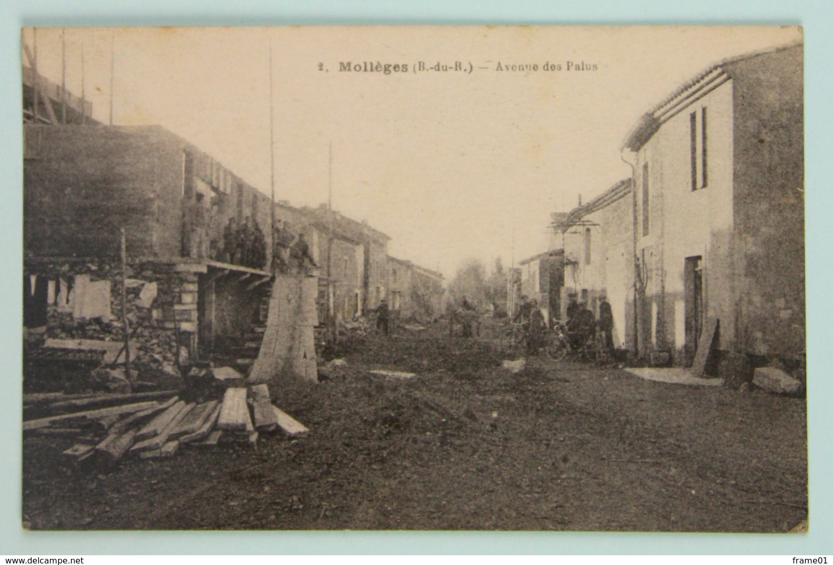 Carte Postale écrite 1944 Mollèges, Bouches Du Rhône (13), Maison En Construction Avenue Des Palus - Autres & Non Classés