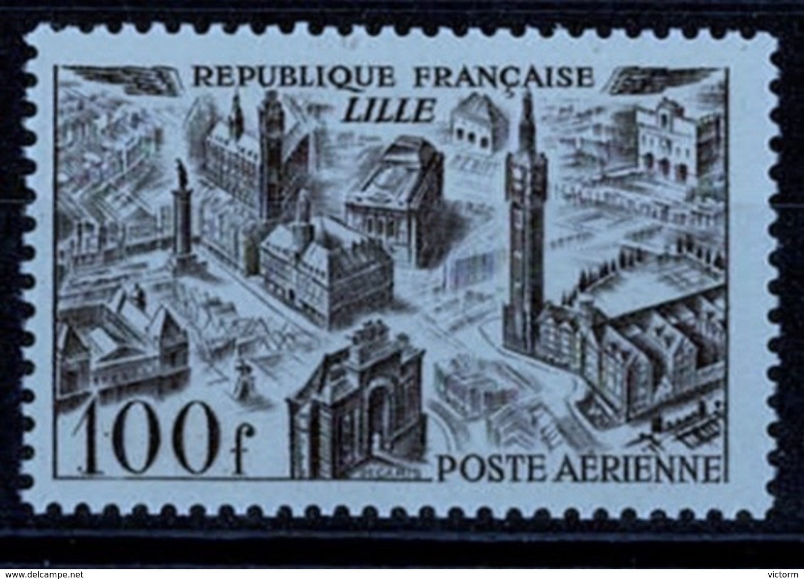 France Poste Aérienne 1949 - YT N°24 - 40f. + 100f. Brun-violet - Neuf Sans Charnière TB - 1927-1959 Neufs