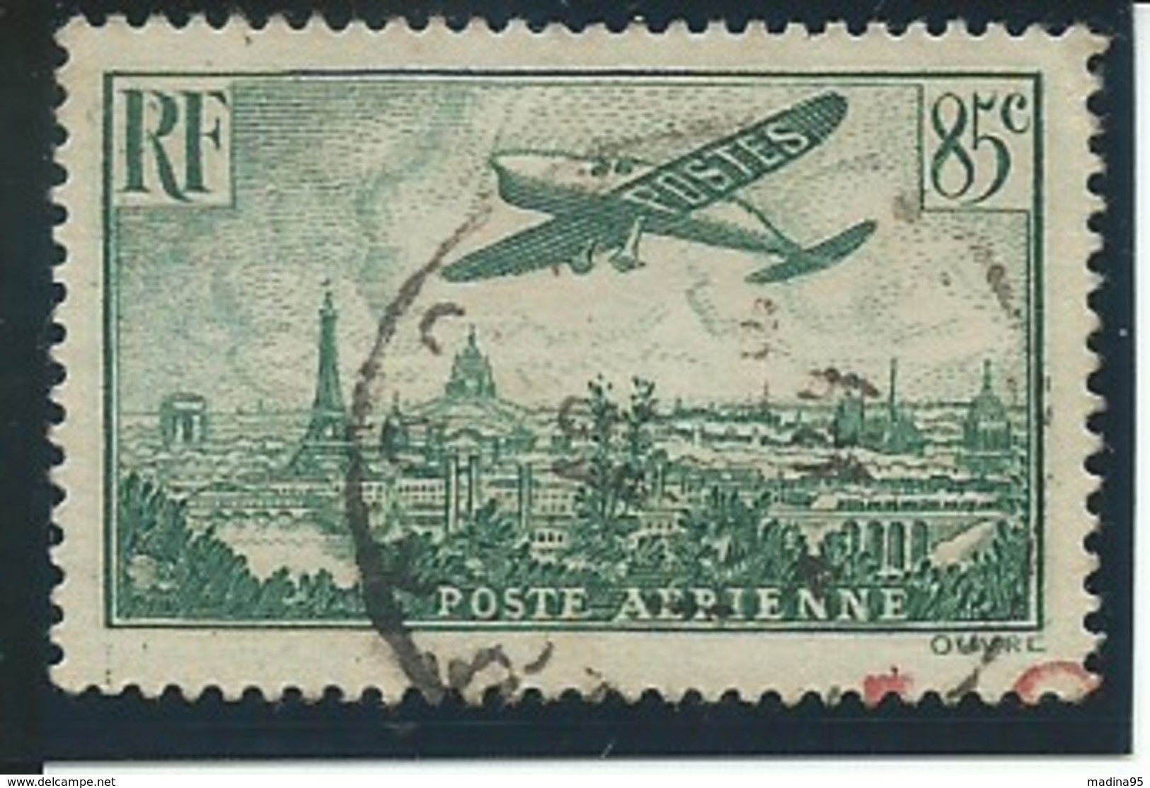 FRANCE: Obl., PA N°8, TB - 1927-1959 Oblitérés