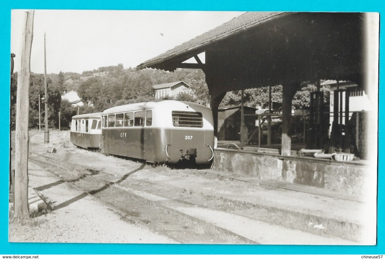 Gard Carte Photo Gare De Ste Cécile D'Andorge  Dépôt  Train Locomotive - Estaciones Con Trenes