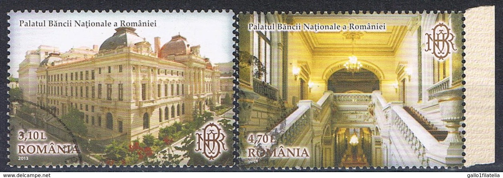 2013 - ROMANIA - PALAZZO DELLA BANCA NAZIONALE / NATIONAL BANK PALACE - USATO / USED - Used Stamps