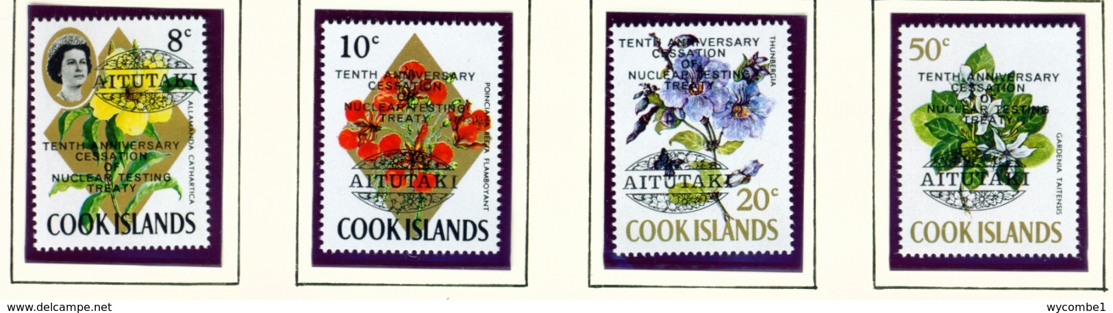 AITUTAKI  -  1973 Nuclear Test Ban Set Unmounted/Never Hinged Mint - Aitutaki