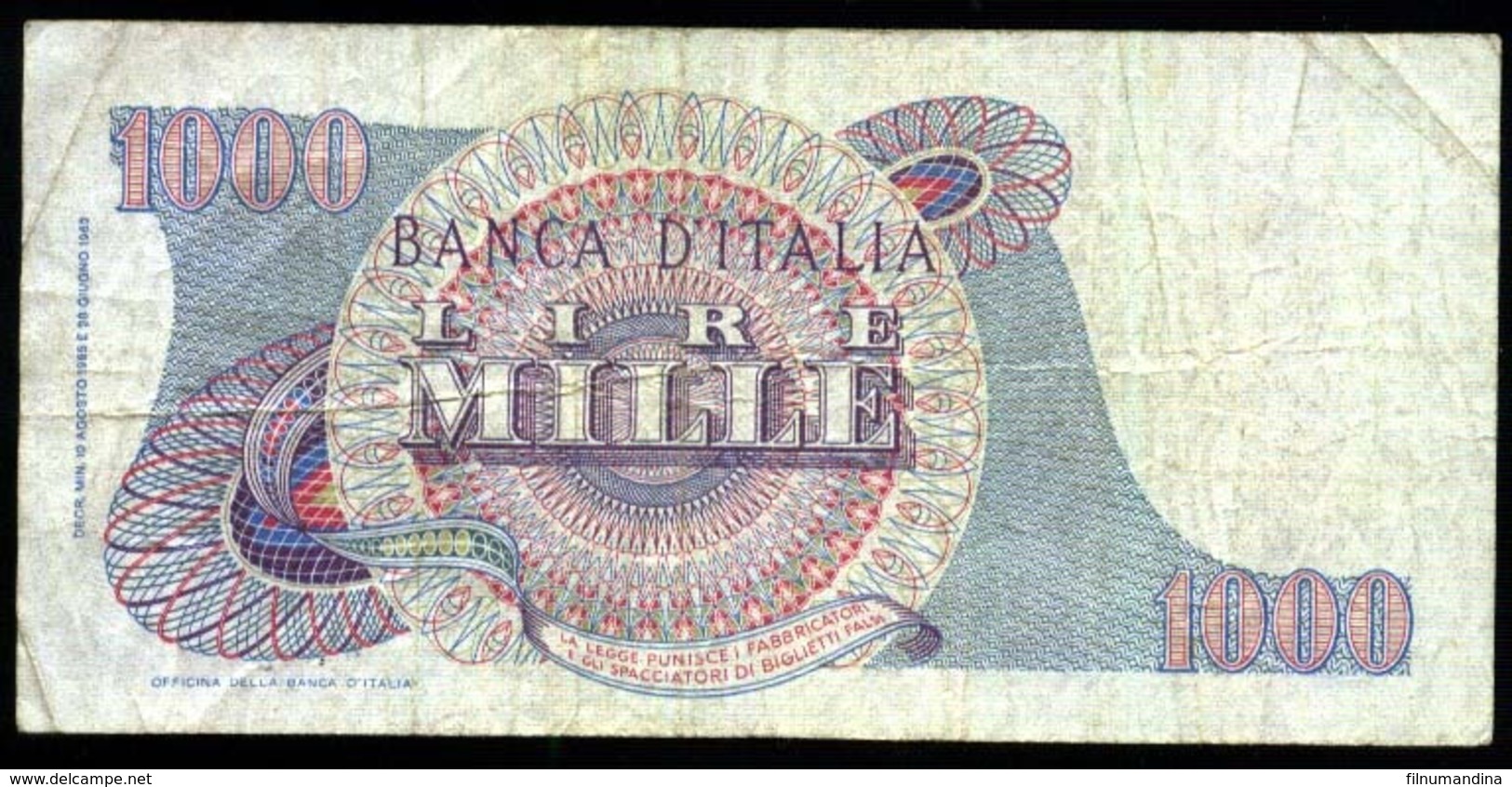 ITALIA 1000 LIRAS AÑO 1962 G. VERDI USADO - 1000 Lire