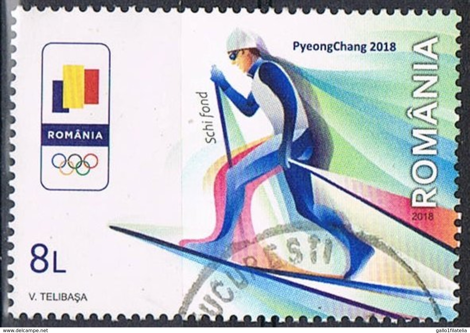 2018- ROMANIA - OLIMPIADI INVERNALI DI PYEONGCHANG / WINTER OLYMPIC GAMES IN PYEONGCHANG - USATO / USED - Oblitérés