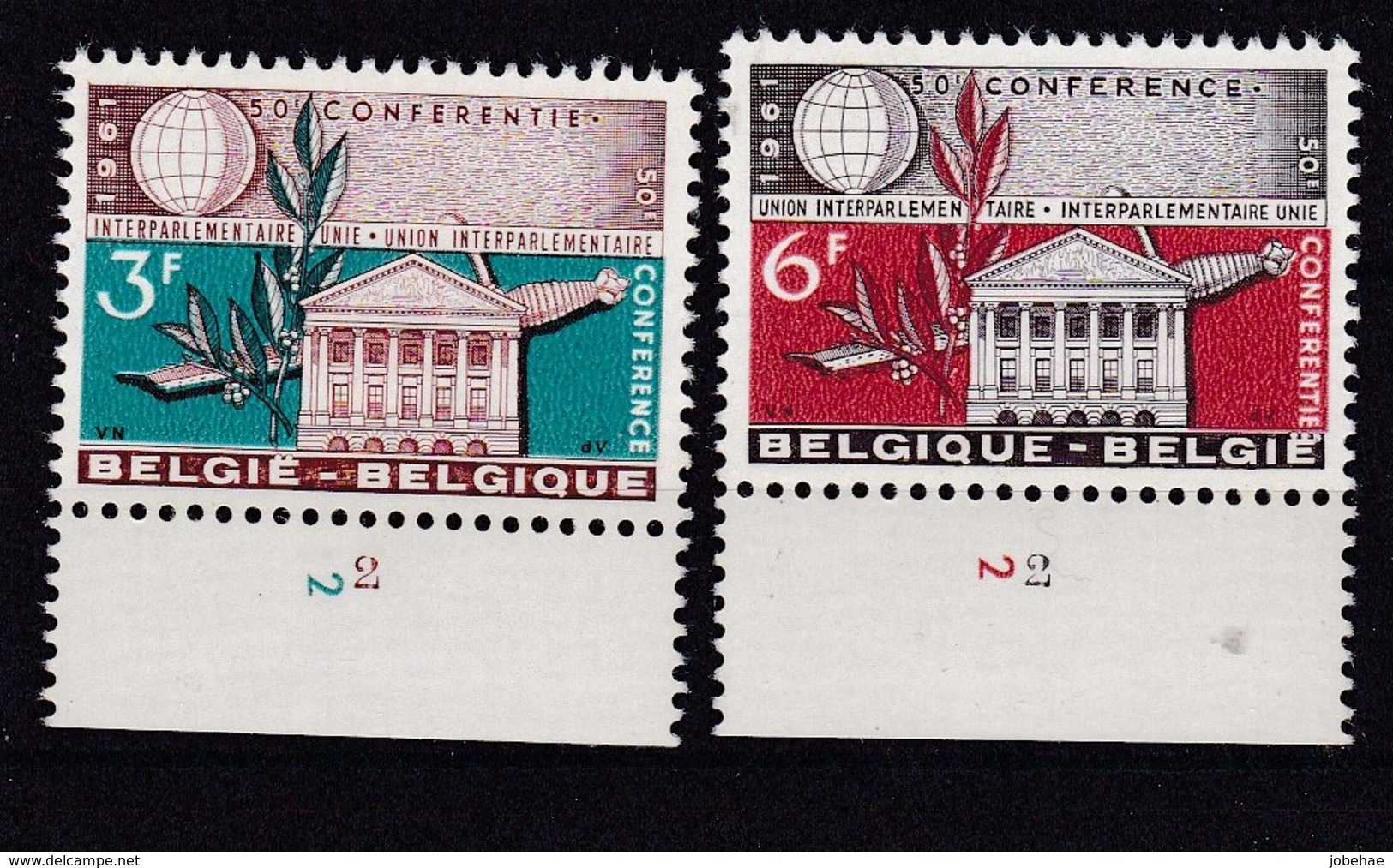 Belgie Plaatnr  COB** 1191-1192.2 - 1961-1970