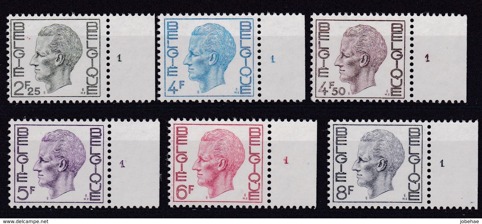 Belgie Plaatnr  COB** 1642-1649 Fos 1 - 1961-1970