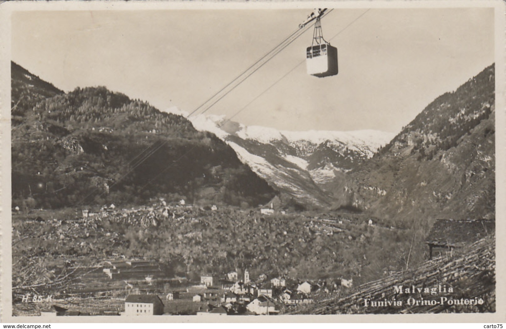 Suisse - Malvaglia - Funivia Orino-Ponterio - Funiculaire - Postmarked 1950 - Malvaglia