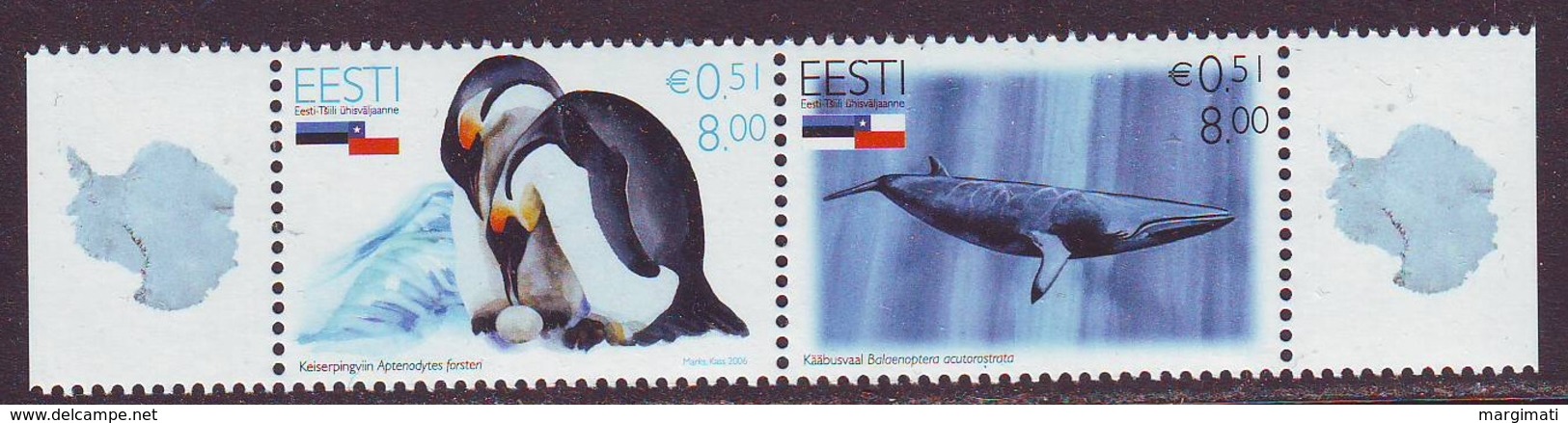 Estland 2006.Antarctica - Joint Issue Chile & Estonia. Paare. MNH. Pf. - Estland