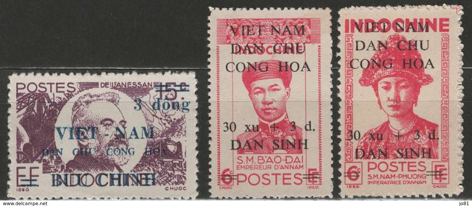 Vietnam Du Nord YT 34 + 37-38 (X) / MNG - Vietnam