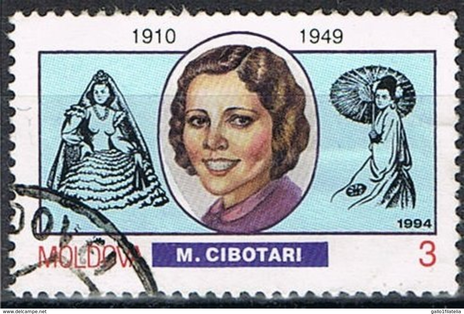 1994 - MOLDAVIA / MOLDOVA - PERSONAGGI FAMOSI - MARIA CIBOTARI SOPRANO / FAMOUS PEOPLE MARIA CIBOTARI - USATO / USED - Moldavia